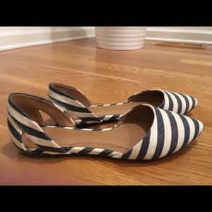 EUC d’orsay striped pointed toe flats